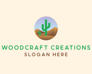 Cactus Desert Sand Dunes logo design