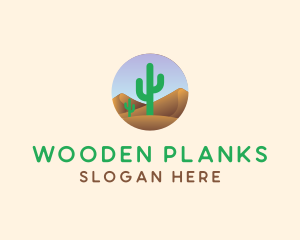 Cactus Desert Sand Dunes logo design