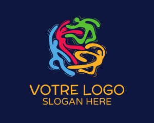 Vlogger - Happy Dancing Community logo design