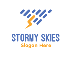 Weather Thunderstorm Forecast logo design