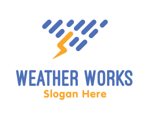 Weather Thunderstorm Forecast logo design