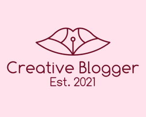 Blogger - Lips Beauty Blogger logo design