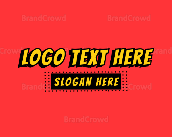 Comic Book Sign Logo