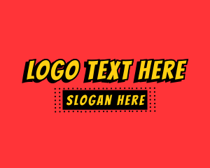 Comic Book Sign Logo