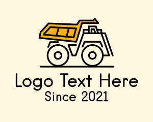 Garbage Truck - Dump Truck Vehicle logo design