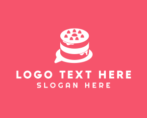 Dessert - Pastry Cake Chat logo design