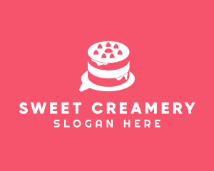 Pastry Cake Chat logo design