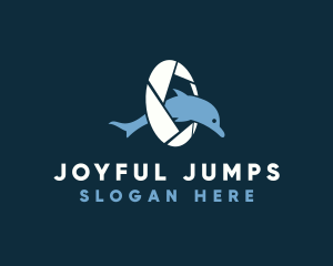 Dolphin Jump Shutter logo design