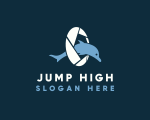 Dolphin Jump Shutter logo design