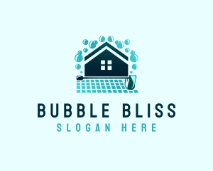 Bubble Tiles Power Washer logo design