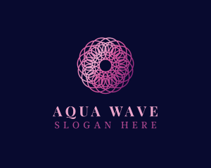 Luxury Wave Motion Mandala logo design