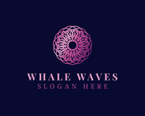 Luxury Wave Motion Mandala logo design