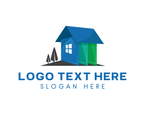 House - House Flooring Business logo design