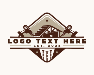 Tool - Drill Construction Carpentry logo design