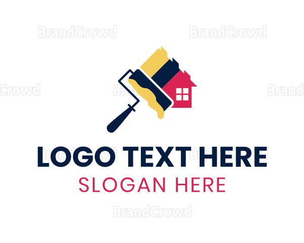 House Paint Roller Logo