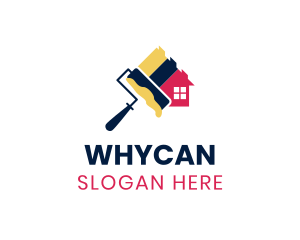 Painting Services - House Paint Roller logo design