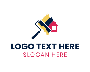 House Painting - House Paint Roller logo design