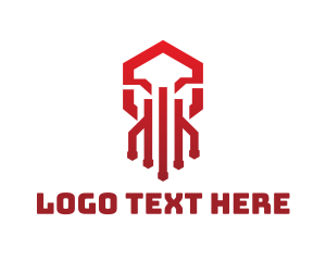 Red - Hexagon Squid Gaming logo design