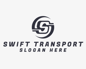 Freight Logistics Letter S logo design