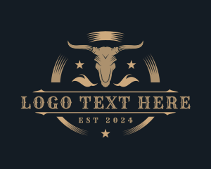 Rustic - Bull Horn Ranch logo design