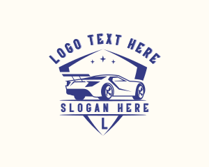 Racing - Sparkling Car Vehicle logo design