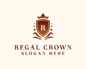 Regal Crown Shield logo design