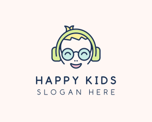 Happy Boy Headphones logo design