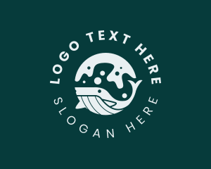 Aquarium - Ocean Blue Whale logo design