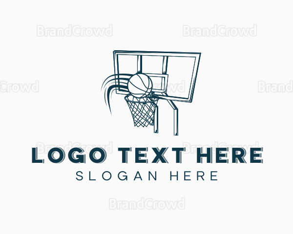 Basketball Hoop Backboard Logo