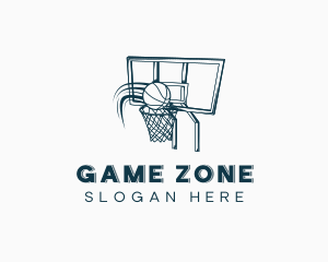 Basketball Hoop Backboard logo design