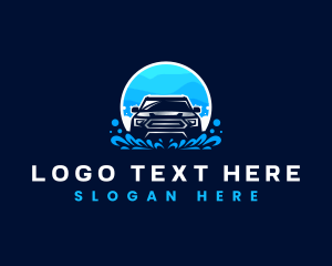 Wash - Car Wash Cleaning Vehicle logo design