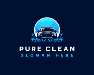 Car Wash Cleaning Vehicle logo design