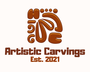 Aztec Wood Carving logo design