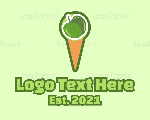 Green Apple Ice Cream Logo