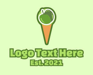 Ice Cream Store - Green Apple Ice Cream logo design