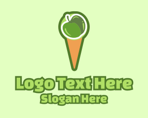 Green Apple Ice Cream  Logo