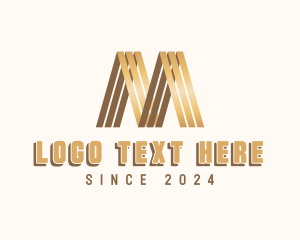 Gold - Premium Luxury Letter M Brand logo design
