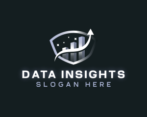 Statistics - Shield Statistics Growth logo design