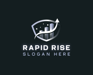 Shield Statistics Growth logo design
