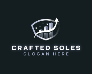 Shield Statistics Growth logo design