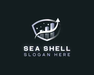 Shield Statistics Growth logo design