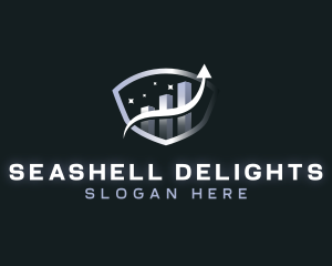 Shield Statistics Growth logo design