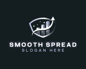 Shield Statistics Growth logo design