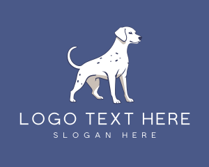 Modern - Blue White Dalmatian Dog logo design