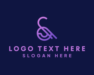 Typography - Purple Ampersand Type logo design
