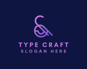 Purple Ampersand Type logo design