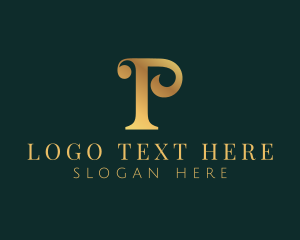Letter P - Luxury Elegant Boutique logo design