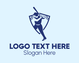 Baseball - Baseball Player Team Crest logo design
