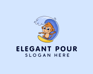 Resort Monkey Surfing logo design