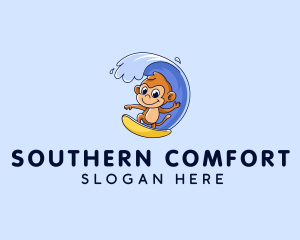 Resort Monkey Surfing logo design